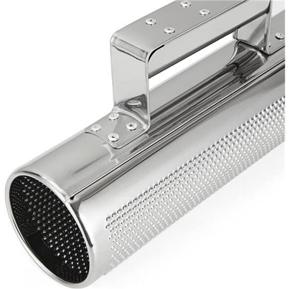 10" x 3" Metal Guiro Instrument with Scraper, Stainless Steel Guiro Shaker - Picture 5 of 5